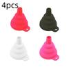 1/4PCS Silicone Collapsible Funnel Foldable Kitchen Long Neck Dispense Gadget Tool Filter Sorter Small Water Bottle Liquid Oil