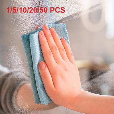 1/5/10/20/50pcs Fish Scale Cloth Glass Cloth Fish Scale Cloth Water Absorbing Not Easy To Shed Hair No Trace Scouring Pad Ultra-fine Cleaning Cloth