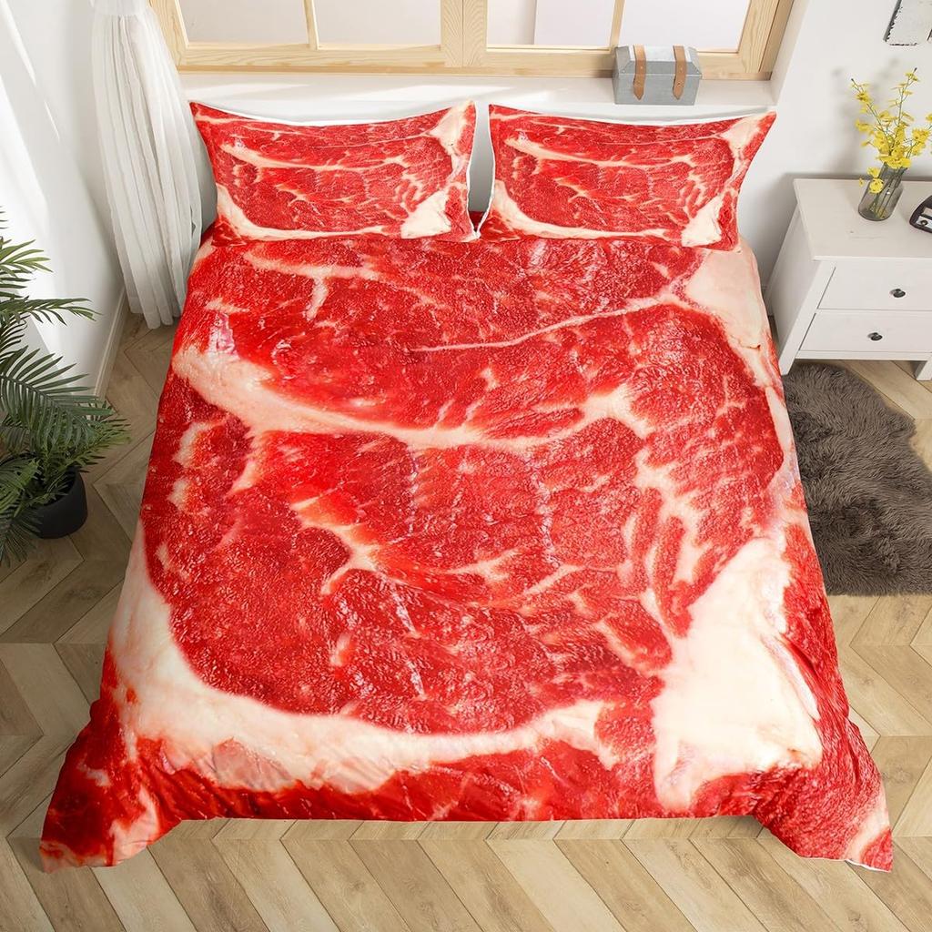 Sushi Duvet Cover Set Full QueenJapanese Food Bedding Set 3D Food Themed Bedspread Cover Realistic Food Room Decor Quilt Cover