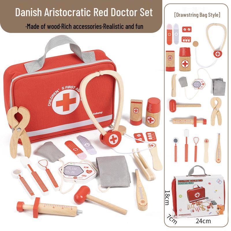 Wooden Danish Ice Cream & Tea Playhouse Toy for Kids & Parents
