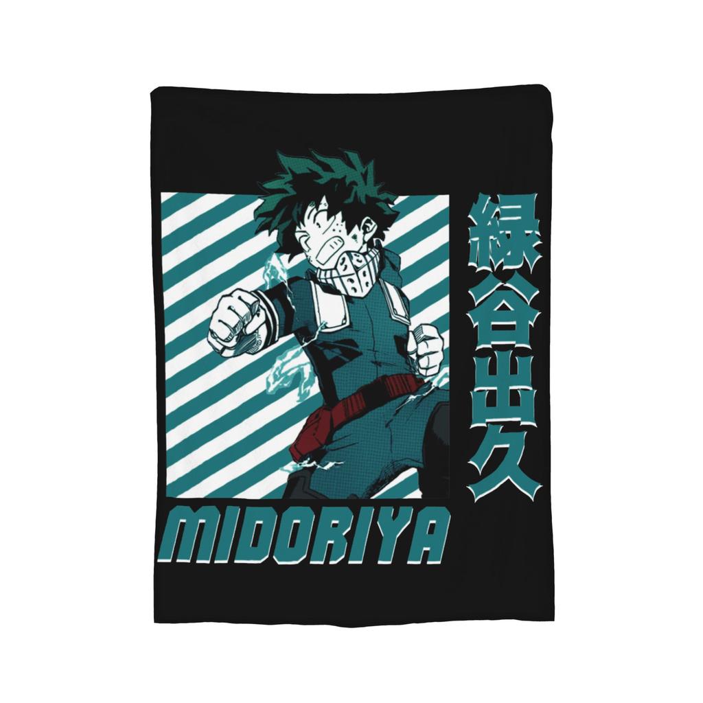 Izuku Midoriya My Hero Academia Blankets Fleece Autumn/Winter Anime  Thin Throw Blankets for Home Bedroom Quilt