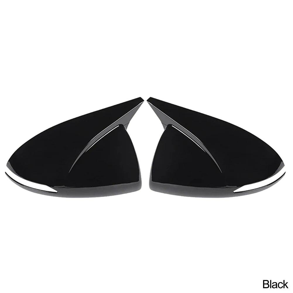 2X Carbon Fiber Car Rearview Mirror Cover Side Door Mirror Shell Decoration Trim for Hyundai Elantra AD 2016 2017 2018