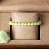 Natural Lemon Jades Bracelet Natural Yellow Stone Beads Bracelets for Men Women Ice Gem Bangle Elastic Jewelry Gift for Lovers