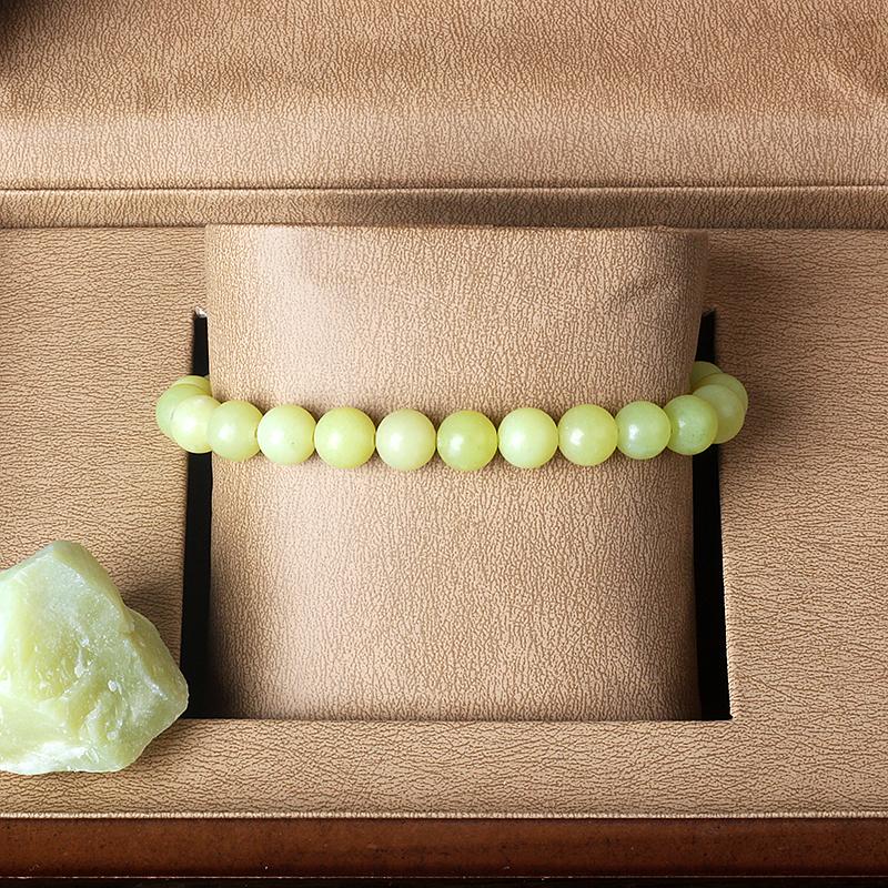 Natural Lemon Jades Bracelet Natural Yellow Stone Beads Bracelets for Men Women Ice Gem Bangle Elastic Jewelry Gift for Lovers