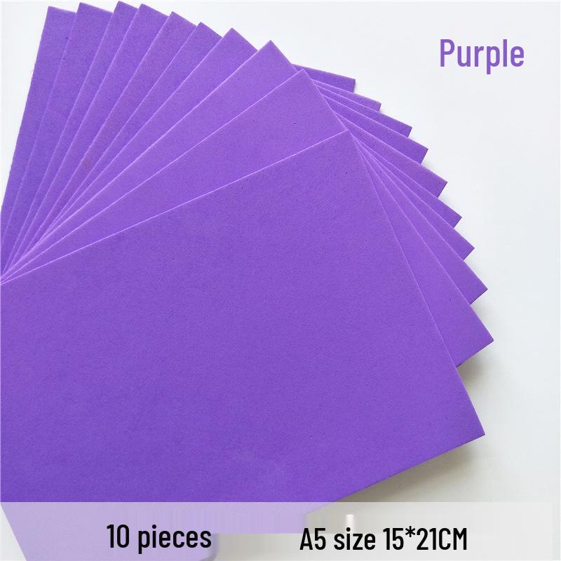 Monochrome A5 Foam Sheets: 10-Pack EVA Sponge Paper for DIY Crafts