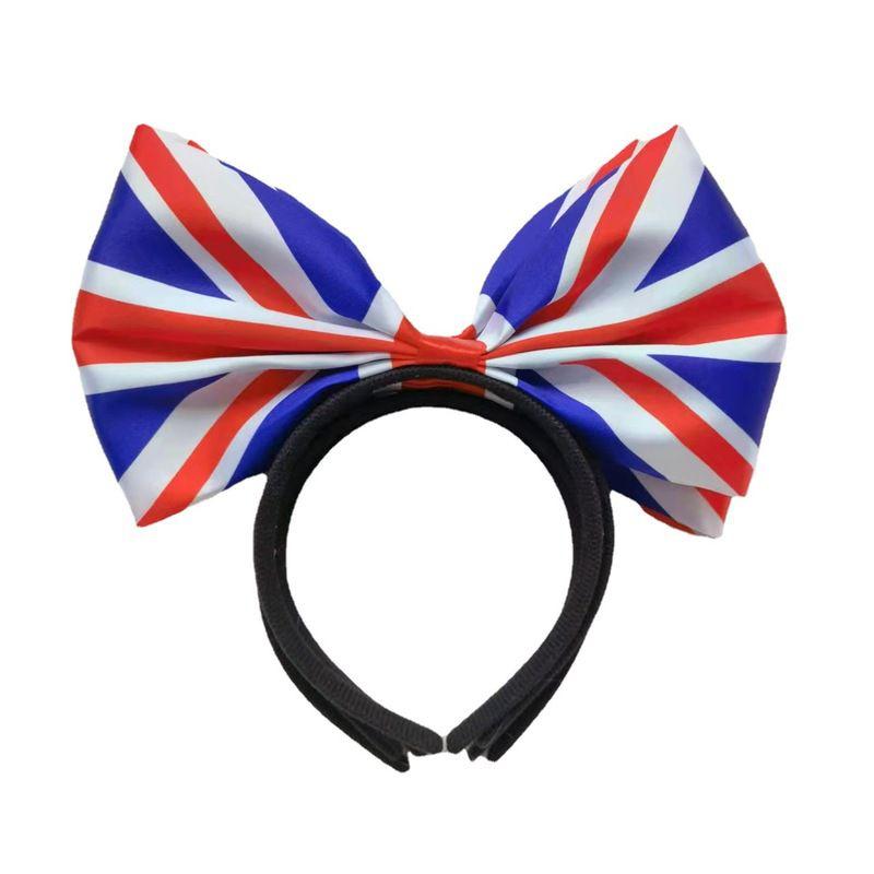 

Union Jack Bow Tie Headband Hairband For Patriotic Celebrations And Platinum Jubilee Unisex