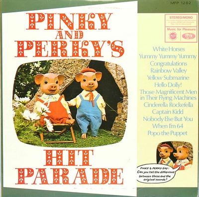 LP Record PINKY & PERKY - Pinky And Perky's Hit Parade MFP1282 MUSIC FOR PLEAS 1968 UK Pop Used