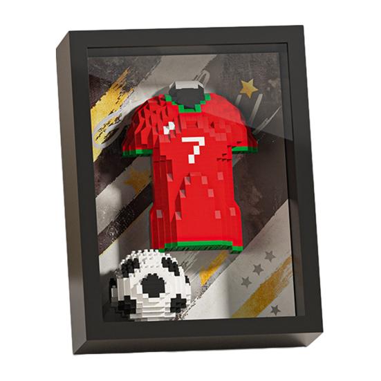 758/769/778/793/811/815 ks/Sada Fotbalový dres Mikro stavebnice Hračka, DIY 3D zarámovaný model fotbalového dresu Montážní sada, Dárek pro fotbal