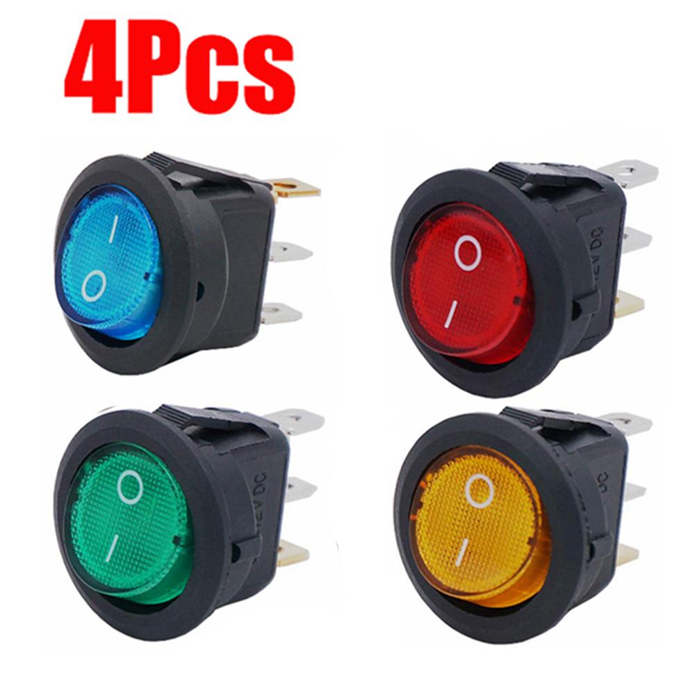 

4/5/12 шт. 3-контактный круглый переключатель LED водонепроницаемый с переключением цвета кулисный переключатель может использоваться для автомобиля, мотоцикла, лодки, автобуса, дома на колесах