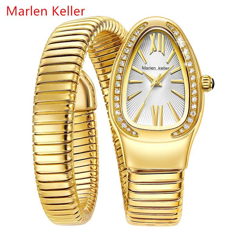 Elegant Design Ladies Watches Unique Snake Shaped Design Bracelet Women's Quartz Wristwatches Best Gift