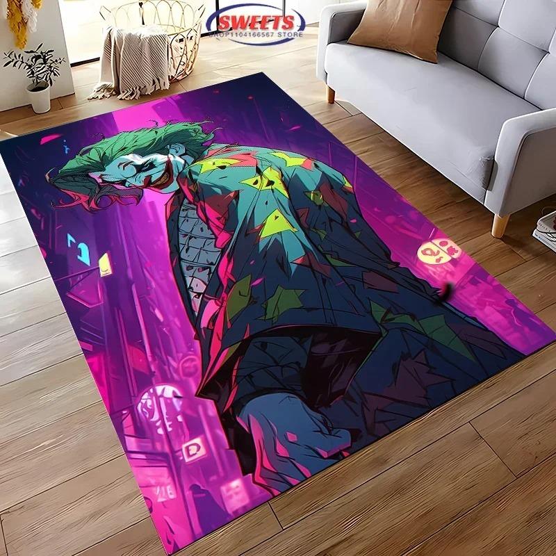 Cartoon Joker Muster Lustiger Bedruckter Teppich Wohnzimmer Schlafzimmer Küche Badezimmer Flur Teppich Heimdekoration Rutschfeste Fußmatten