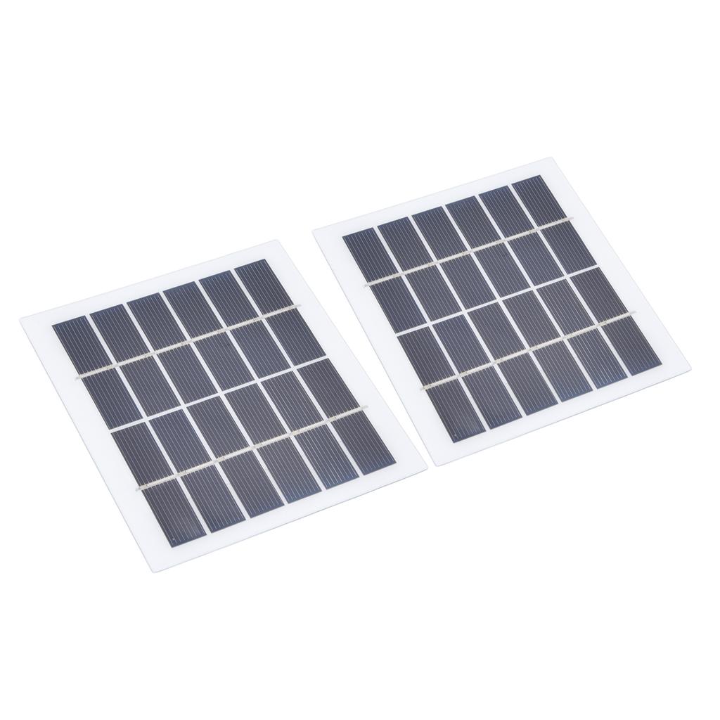 2 Pcs Portable Solar Panel 2W 6V Mini Solar Cells High Conversion Efficiency for Household Lighting