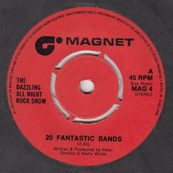 

7inch Record DAZZLING ALL NIGHT ROCK SHOW - 20 Fantastic Bands MAG4 MAGNET 1973 UK Rock Used