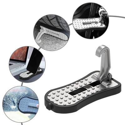 Crochet de loquet de porte de voiture pliant universel, Mini pédale auxiliaire, marteau de sécurité en alliage d'aluminium pour accessoires de voiture Jeep