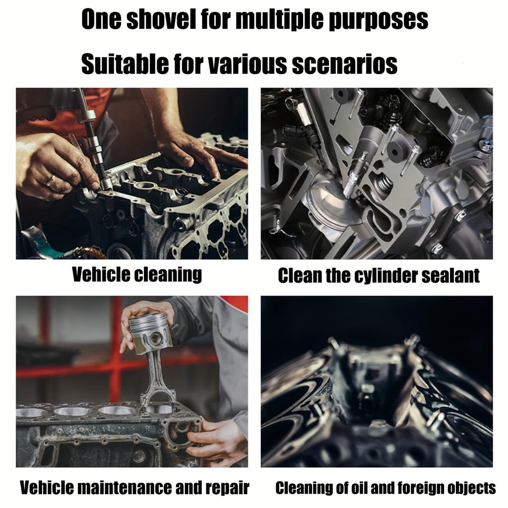 Automotive Gasket Scraper Rust, Residue And Buildup Cleaning Blade Scraper Tool Extended Reach Handle(10.6 inch)