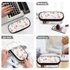 Pen Case 300D Polyester High Capacity Easy Open Zipper with Mesh Divider Pen Holders and Large Main Compartment for Everyday Study