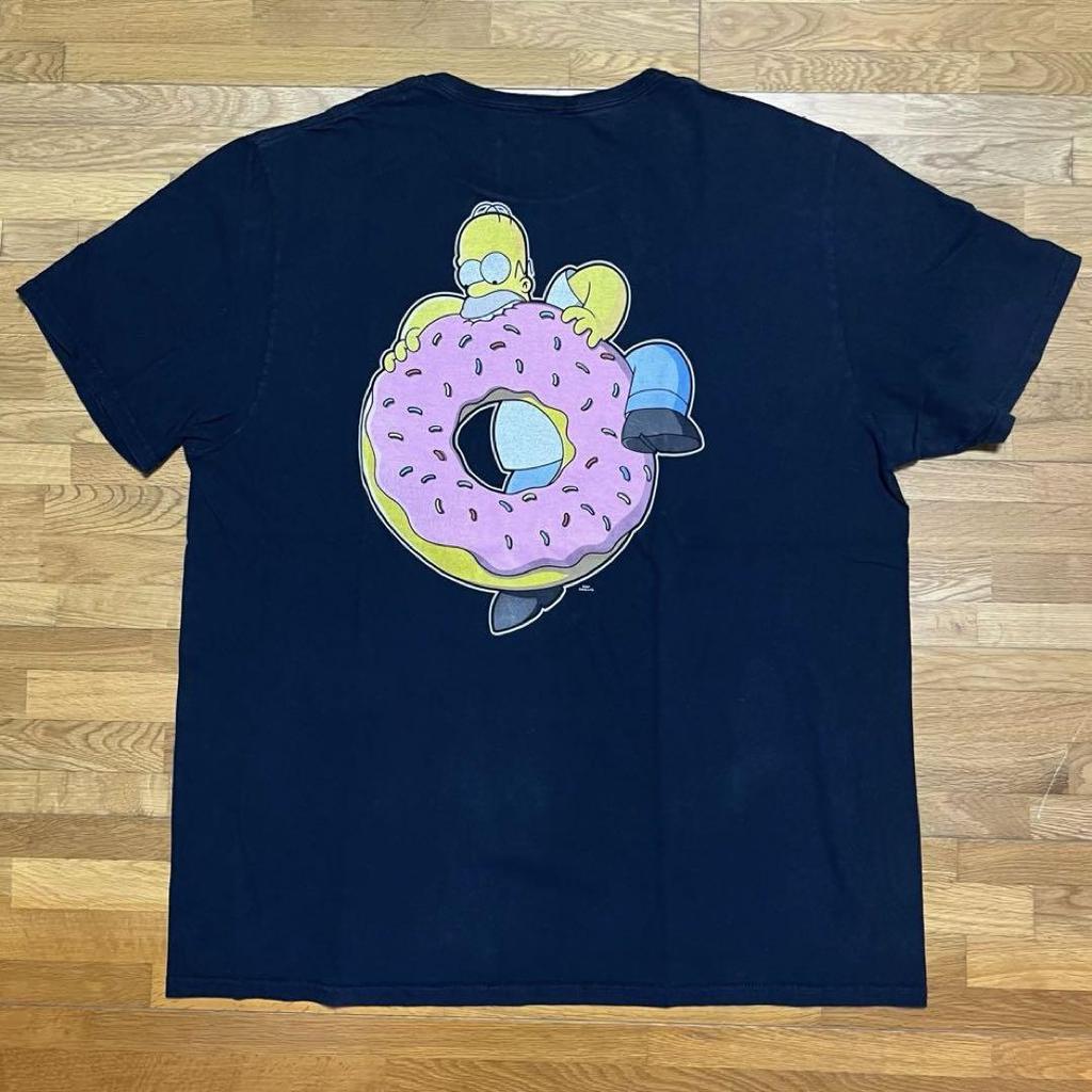 [USED] The Simpsons Donut Anime T-Shirt 00s Homer Simpson 20th Anniversary Limited Edition
