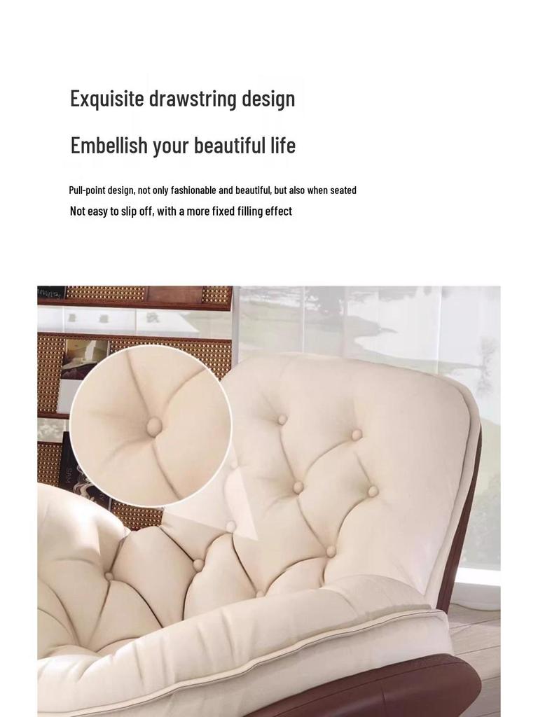 Penguin Luxury Balcony Recliner: Honeycomb Button Metal Rocking Chair