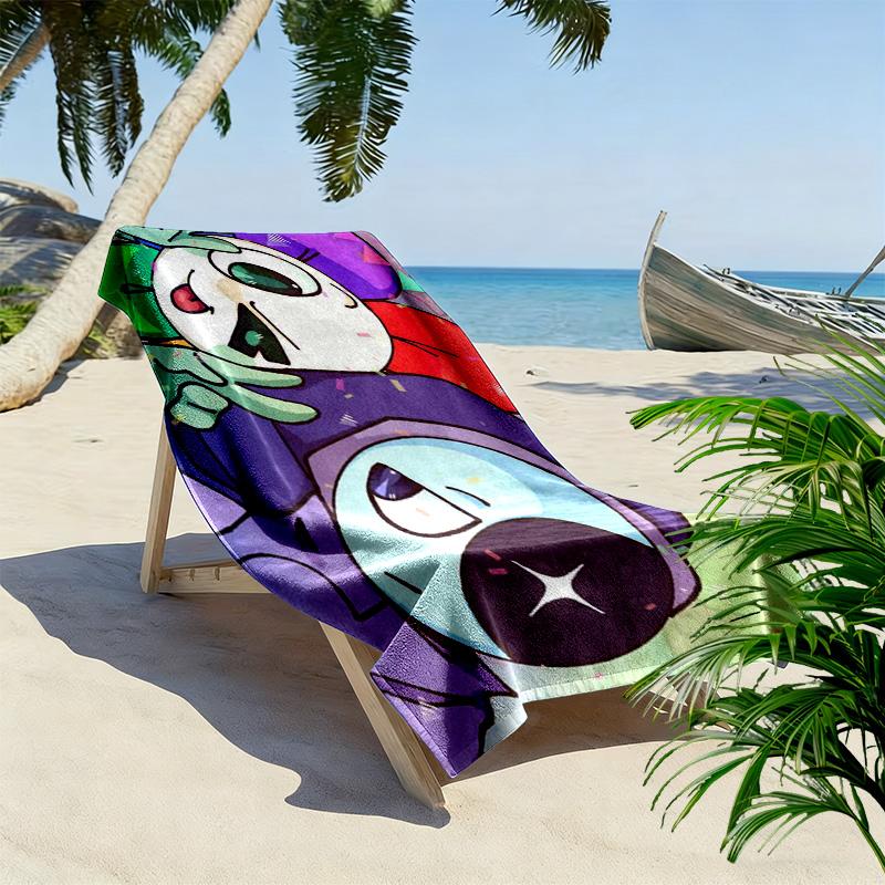 Dandy's World 2D Flat Print Beach Towel, Large Soft Quick Dry Towel for Beach Camping SwimmingZSTJ0915001