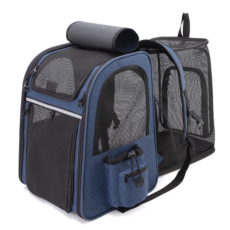 

Expandable Portable Pet Backpack for Cats and Dogs - Breathable, Foldable, Large Capacity