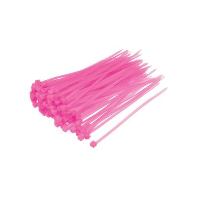 Uxcell Serre-câbles en Nylon, Auto-bloquants, 100 mm x 2,5 mm, Accessoires pour Câbles, Rose, Lot de 300