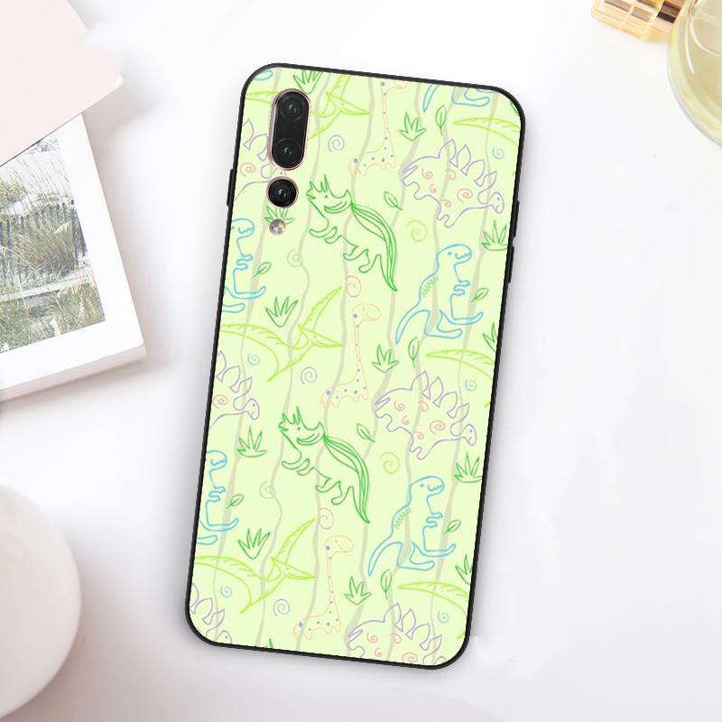 Skeleton Dinosaur Pattern For Huawei Nova Y60 Y70 Y90 Y72 Y73 Y61 Y91 7i 8i 11i 12i 12s 9 10 SE P20 P30 P40 Lite Case