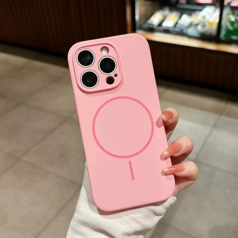 For  Liquid Silicone Phone Cases For For Iphone 17 16 1 14 13 12 Pro Max 16 Plus Air Case Magnetic Wireless Charging Cover