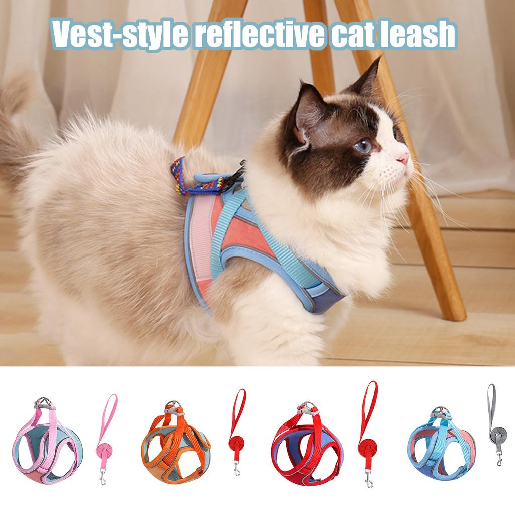 Cat Leash, Antislip Vest Style Reflective Cat Leash, Popular Cat Chest