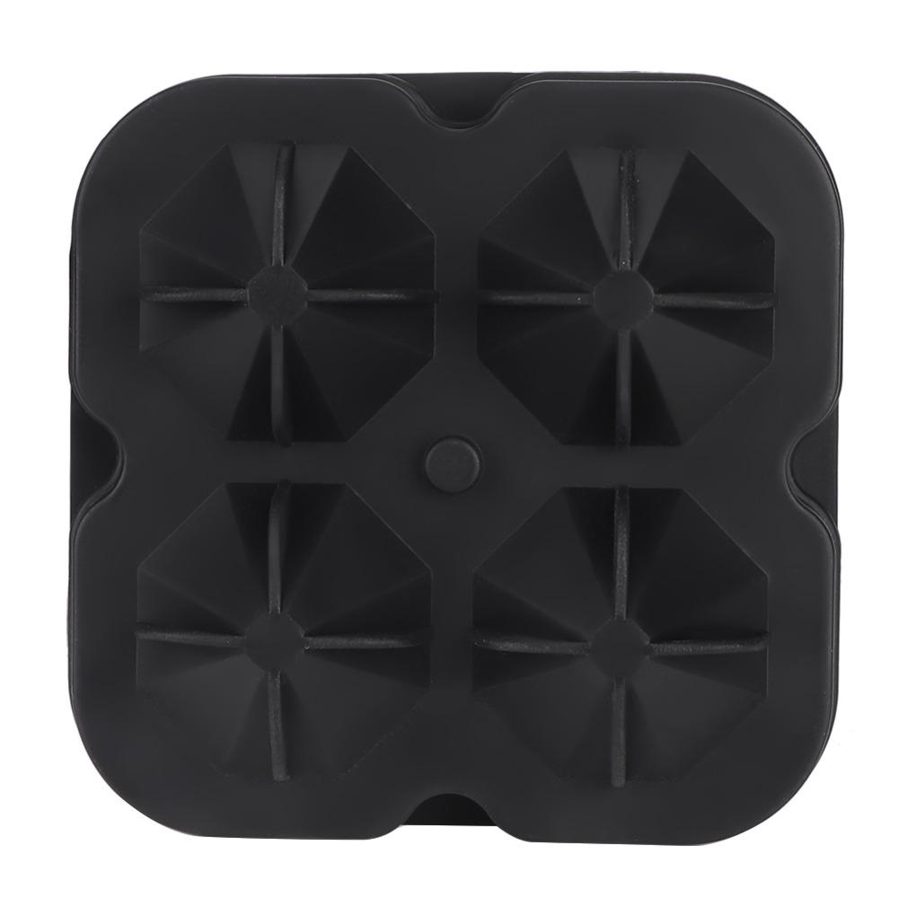 Easy Release Diamond Ice Mold Reusable 4 Slots Ice Cube Mold Ice Cream Making Mold  DIY Ice Making