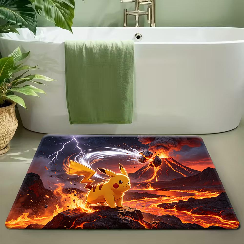 Pokemon Gengar Starry Night Print Non-slip Doormat Soft Floor Mat for Home Decor 40x60cm