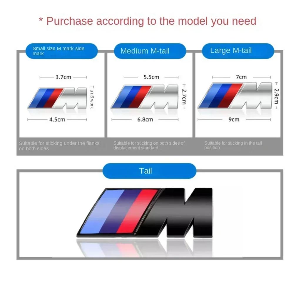 For BMW Hot 2025 3D ABS M Logo Car Body Side Badge Body Rear Trunk Decor Sticker Car Modification Accessorie For All BMW M Power