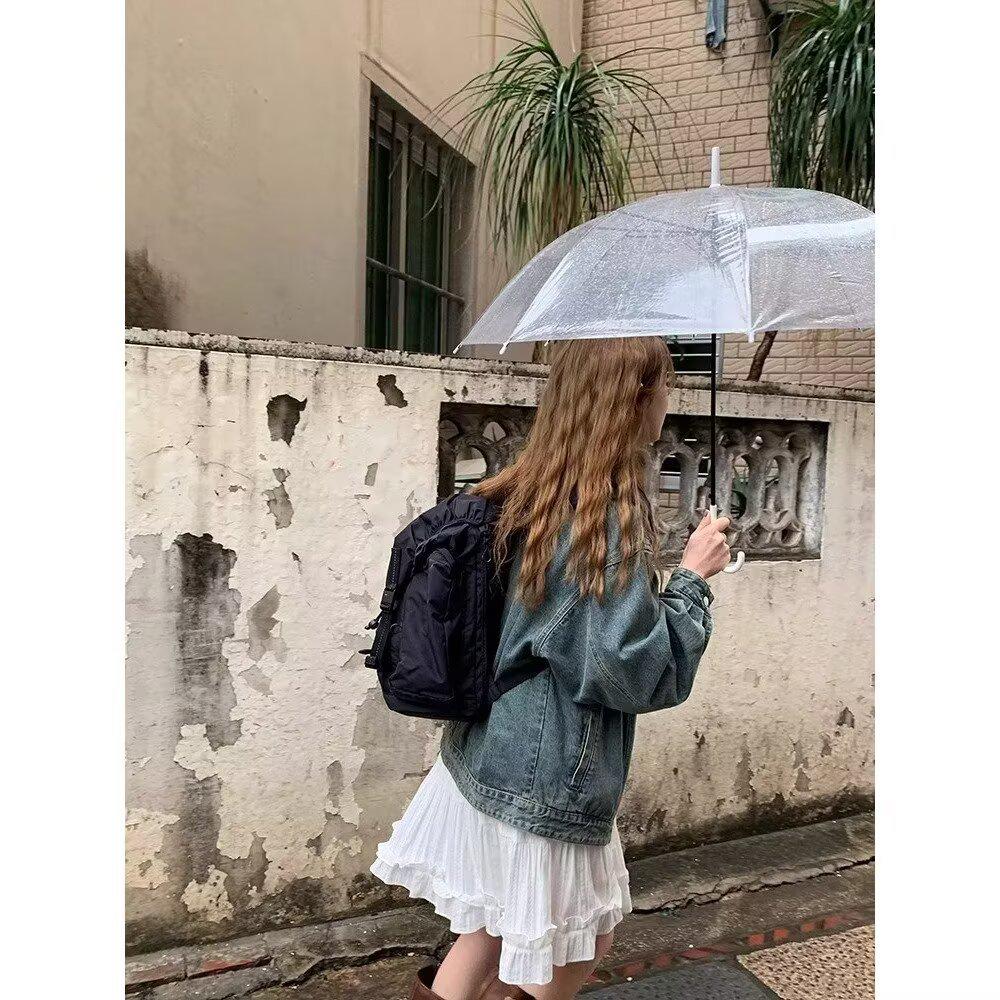 Retro Washed Distressed Denim Jacket - Women's 2025 Spring/Autumn Collection