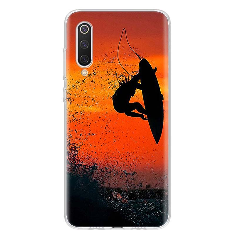 Surfování na surfovém prkně umění surf Dívka Kryt Pouzdro na telefon Pro Xiaomi Redmi Note 10 Pro Max 10S 9 9S 9T 8 8T 11T 11S 11 5G 11E 7 6 5 4X Co
