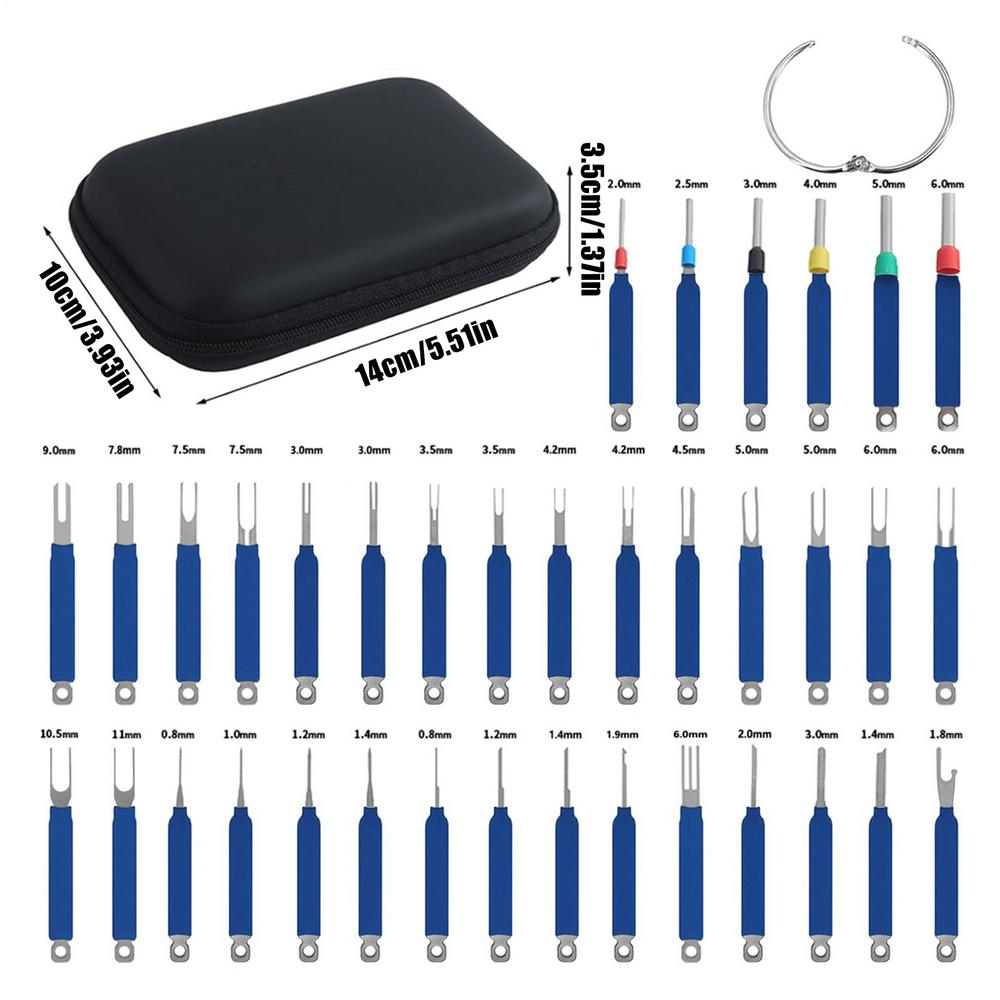 36pcs Depinning Tool Terminal Remover Electrical Connector Automotive Wire Appliance Panel Removal Door Trim Harness