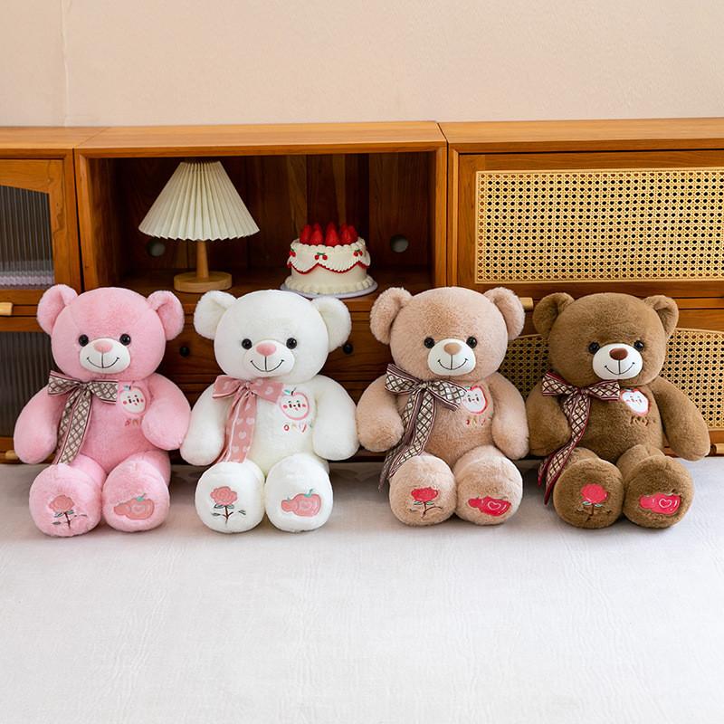 Cartoon Teddy Bear Plush With Fiber Cotton Filling And Unique Design For Love Gift