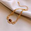 Horseshoe buckle tiger's eye stone bracelet retro design bracelet light luxury niche temperament jewelry