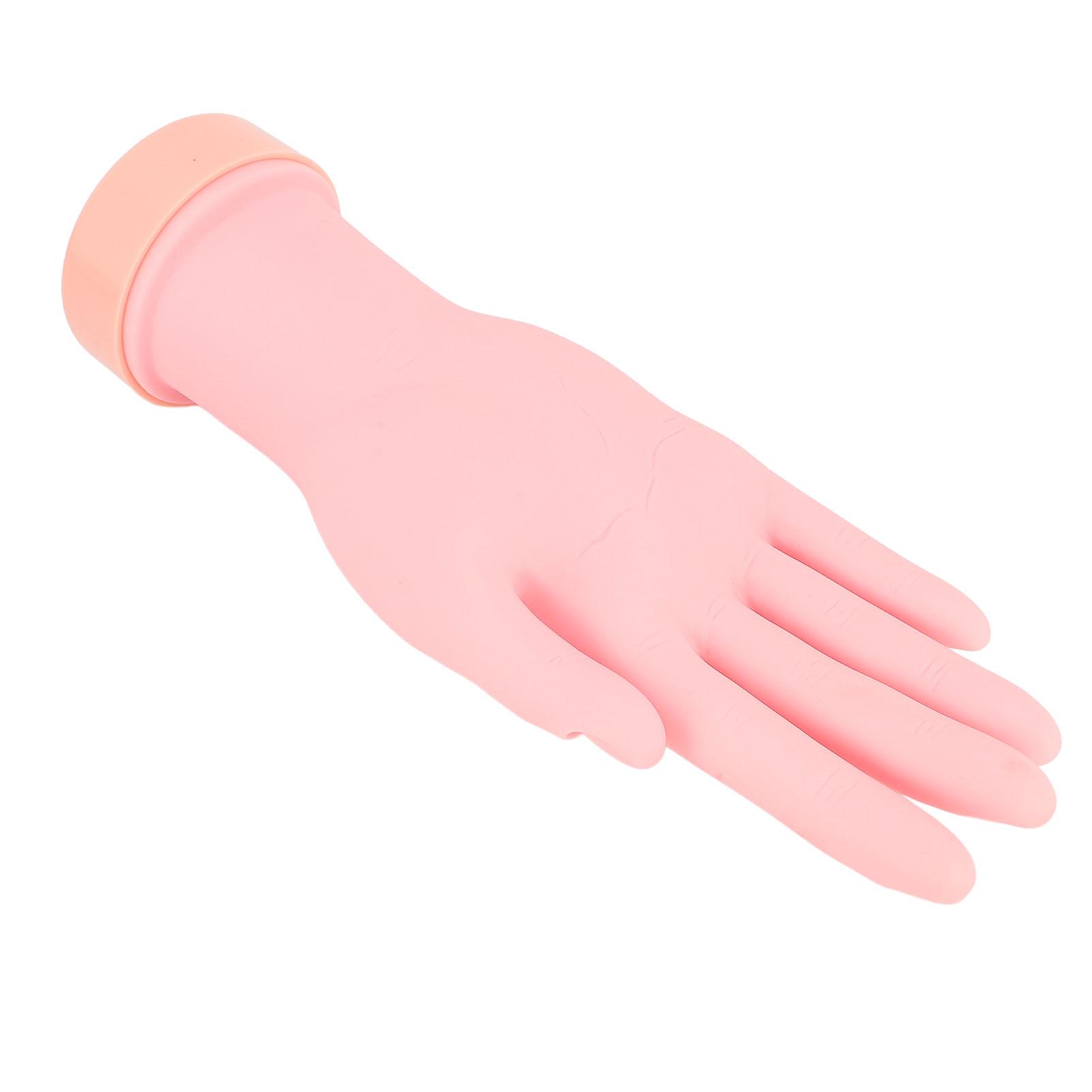 

Модель руки для практики маникюра с встроенными бороздками для ногтей, сгибаемыми кончиками ногтей, рука-тренажер для нейл-арта для реквизита