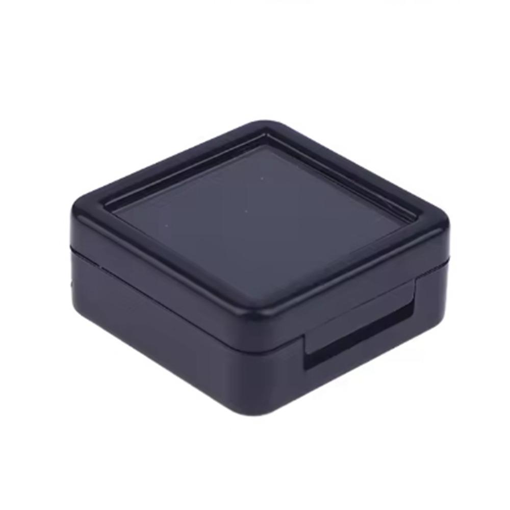 

Showcase Transparent Rhinestone Jar Box Acrylic Flip Lid Crystal Display Case White Black Gemstone Holder Fashion Small