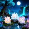 Neunschwanzfuchs Harzfiguren Chinesischer Stil Niedliche Blindbox Schreibtischdekoration Auto Mittelkonsolen-Ornament Geschenk Für Sammler