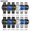 Sanda Retro Men's Waterproof Quartz Wristwatch with Small Seconds and Calendar - Fashionable Steel Band.