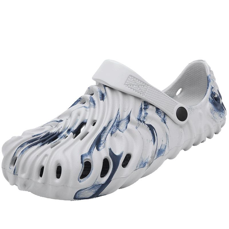 Non-Slip Beach Shoes Men'S Hole Shoes Bag Head Dual-Purpose Half-Drag Outer Wear Camouflage Soft-Soled Casual Sandals