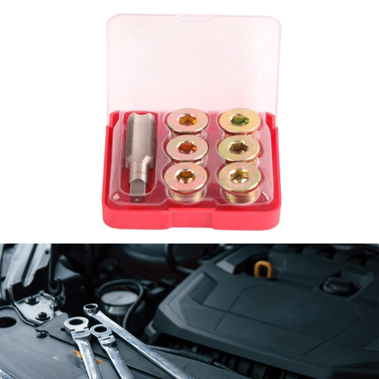 

Набор для ремонта резьбы сливной пробки для масла Инструмент для повторной резьбы винтов поддона картера M20x1.5