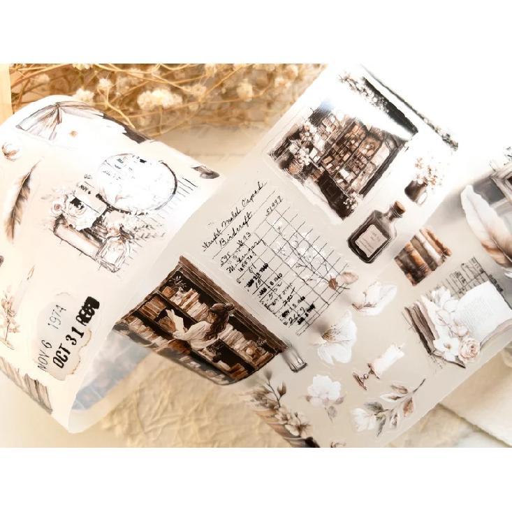 Creawithgaby Vintage The Cosy Chapter Washi PET Tape DIY Card Making Scrapbooking Decorative Sticker