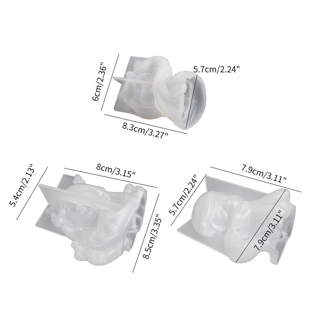 3D Prinsessa Silikonform Epoxihartsformar Skrivbordsdekoration Hantverk Ljus Fondant Tårtdekoreringsverktyg Hemdekorationer