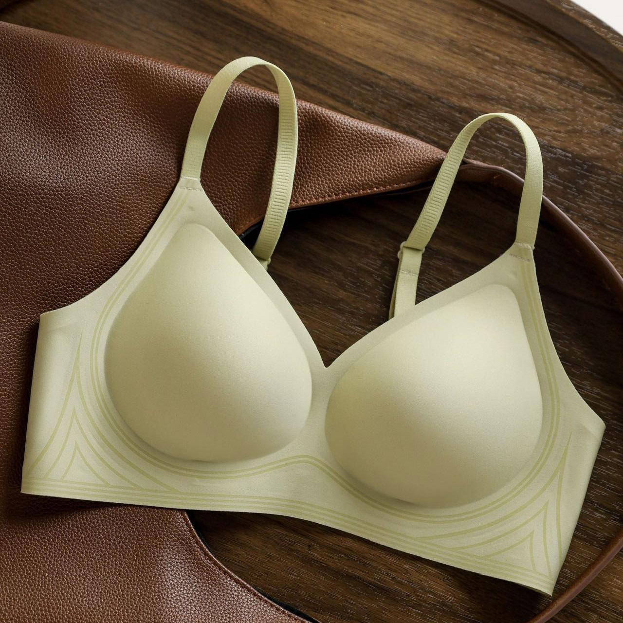 

Бесшовный латексный бюстгальтер с эффектом лифтинга - Мягкая поддержка, без косточек, фиксированная чашка для маленькой груди XXL