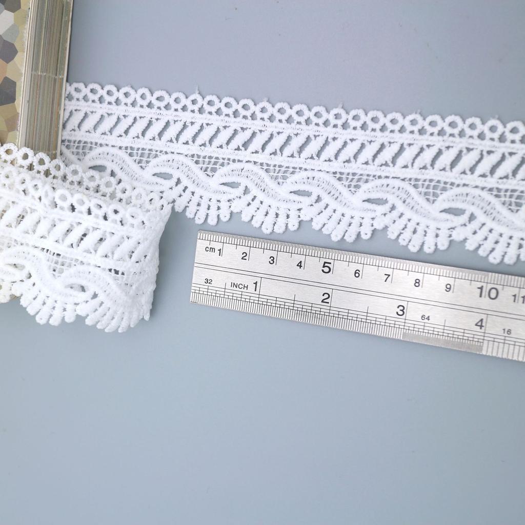 Water Soluble Milk Silk Embroidery, Clothing Accessories White Handmade Factory Lace Milk Silk Lace