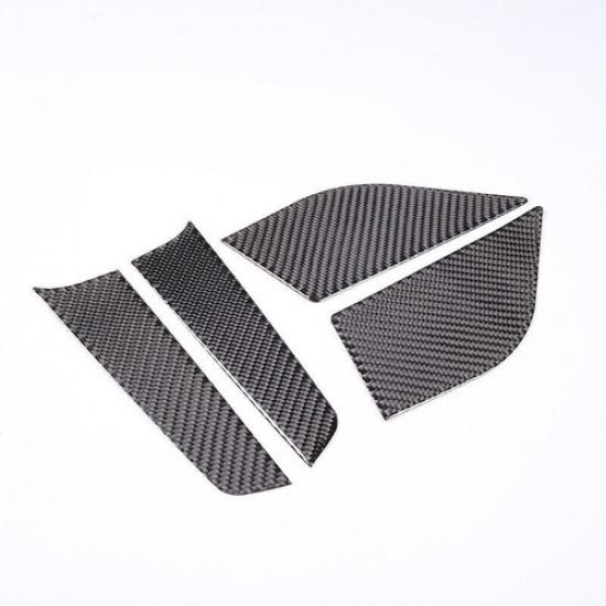 4PCS Real Carbon Fiber Car Door A-Pillar Interior Trim For Ford Maverick -23