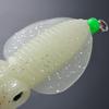 FTK 1/3/5/10pcs Saltwater Squid Lure Set, 5.83inch (approx. 14.8 Cm) Glow-in-the-dark Lure, Includes 2 X 6/0 Hooks with Squid-mimicking Lure
