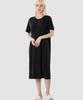 ARMEDES Damen Locker geschnittenes Kurzarm-Maxikleid Ar-314