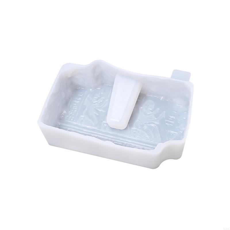 Egyptian Stone Sculpture Silicone Vase Molds for Epoxy Resin Flower Vase Gypsum Silicone Molds for Flower Arrangement X3UC